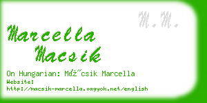 marcella macsik business card